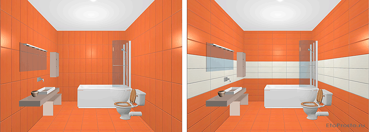 При укладанні плитки у ванній часто виникає питання - яку укладку зробити: вертикальну або горизонтальну