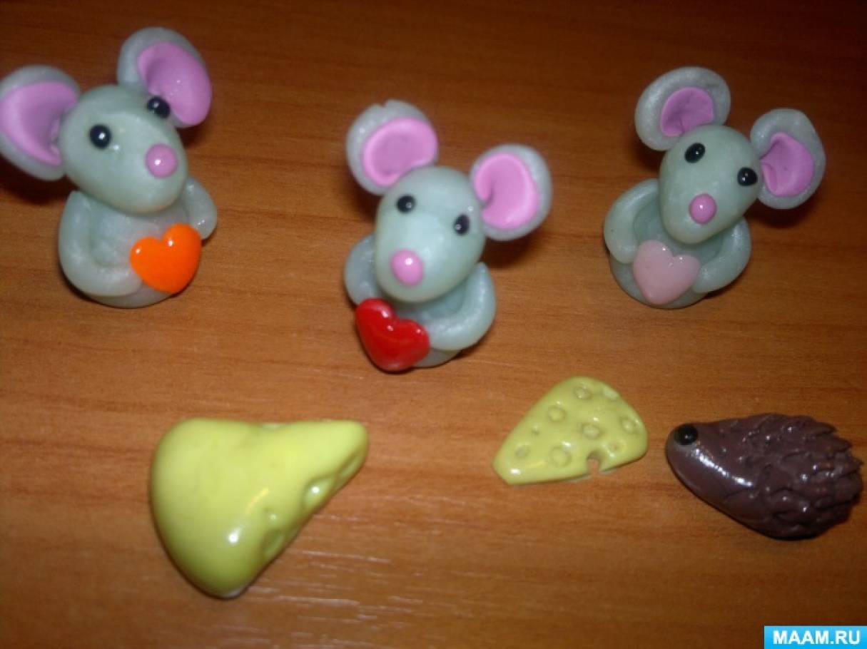Мишки-малятка з полімерної глини   Мої мишки-малятка з полімерної глини