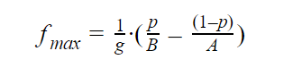 Формула Келлі визначає граничне значення f: