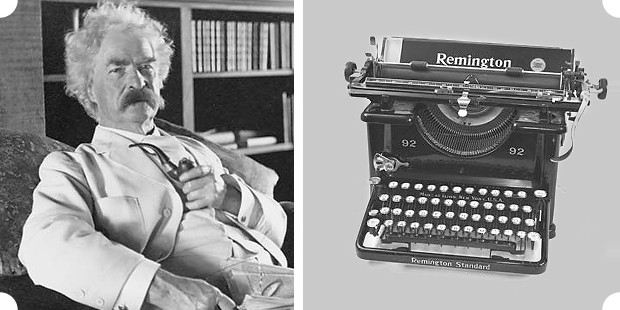 Марк Твен і «Remington №1» - перша друкована машинка, випущена великим тиражем