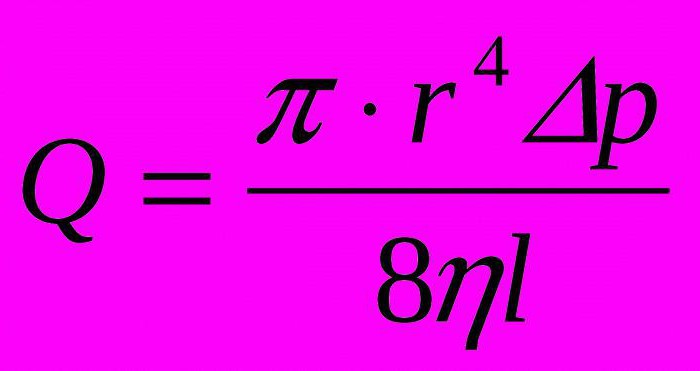 Подальші підрахунки проводяться за допомогою формули Пуазейля для знаходження значення коефіцієнта в'язкості рідини